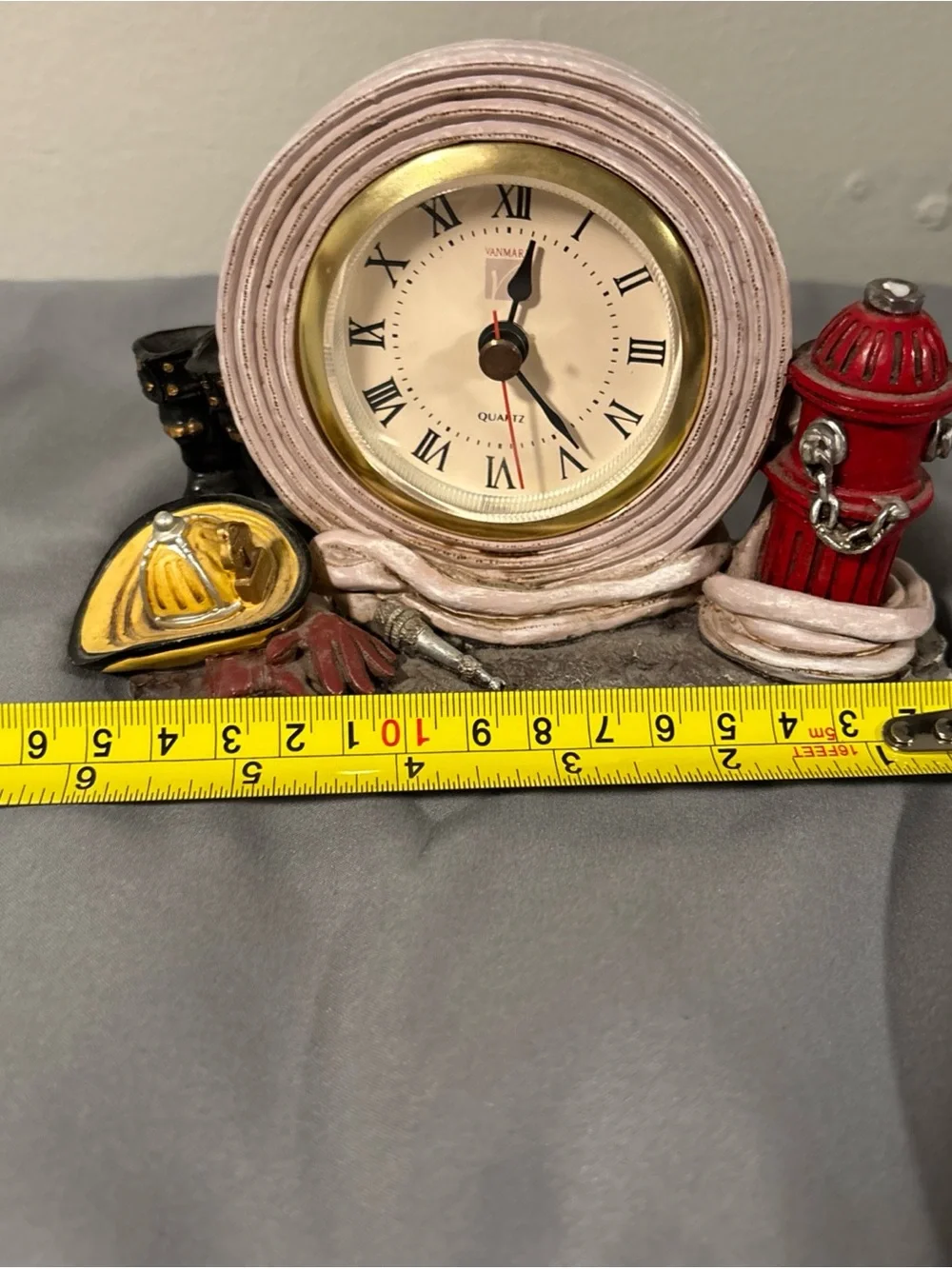 Vintage red hats of courage clock and it works